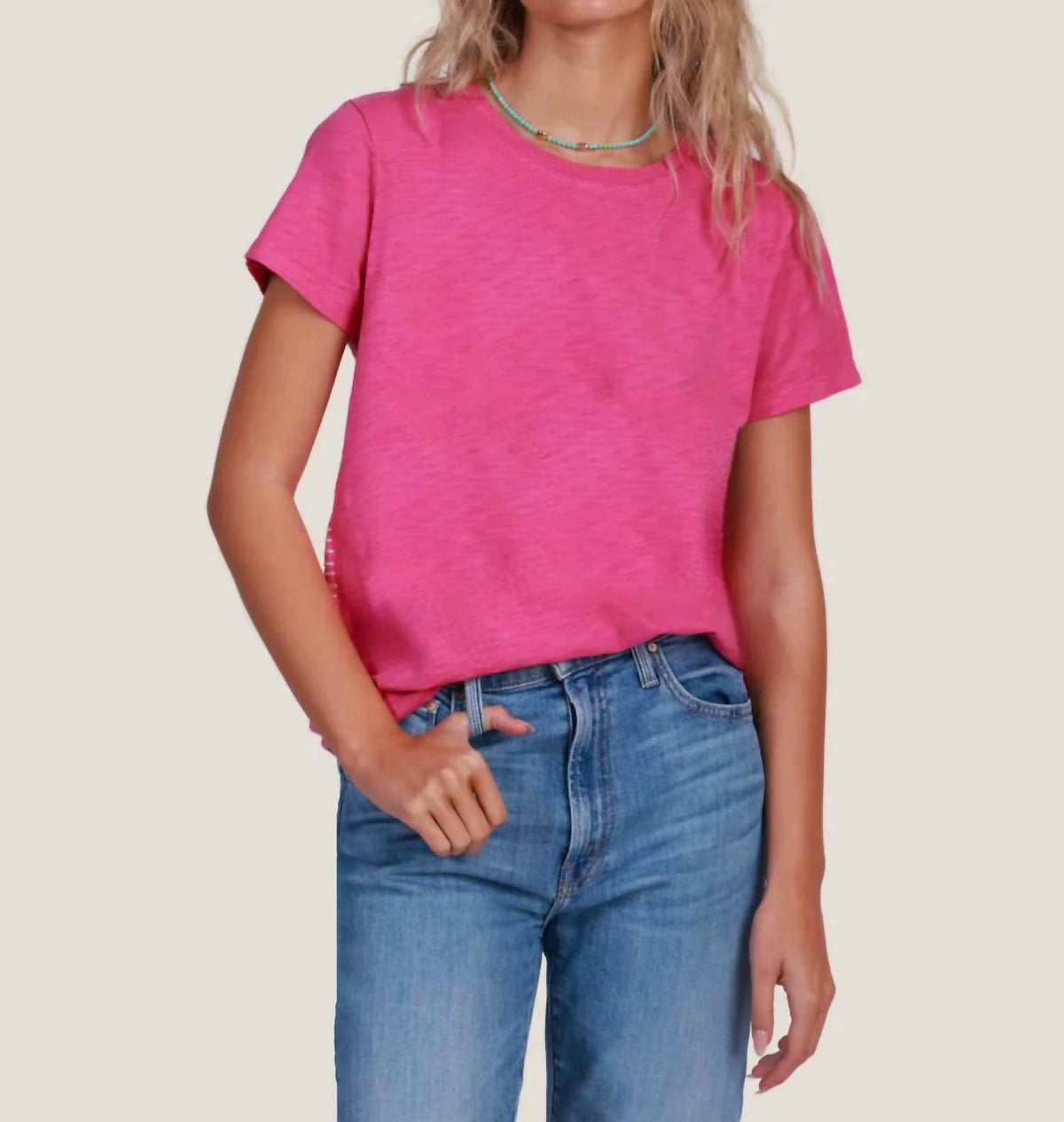 Dylan - Contrast Stitch Crew Neck Tee