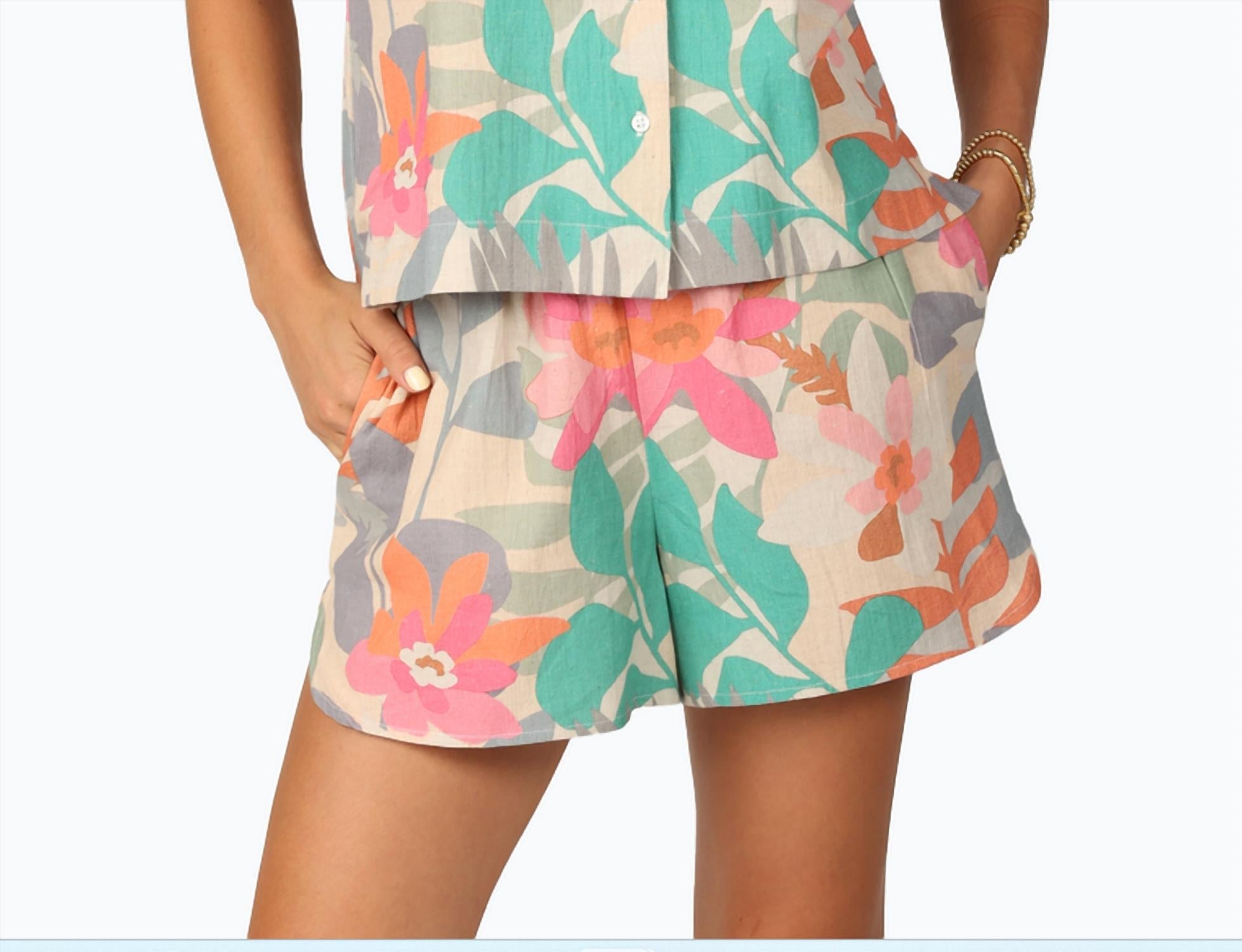 Dylan - Kendal Pattern Short - beige - clothing - cotton