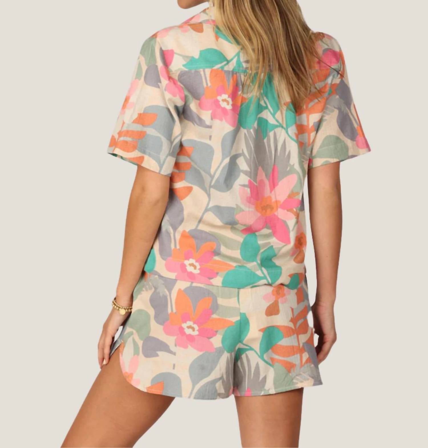 Dylan - Kendal Pattern Short - beige - clothing - cotton