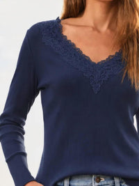 Dylan - Remi V-neck With Lace Trim Top