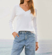 Dylan - Remi V-neck With Lace Trim Top