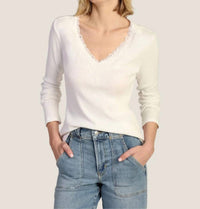 Dylan - Remi V-neck With Lace Trim Top