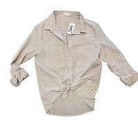 Dylan - Women's Maeve Button Up - beige - blouses - clothing