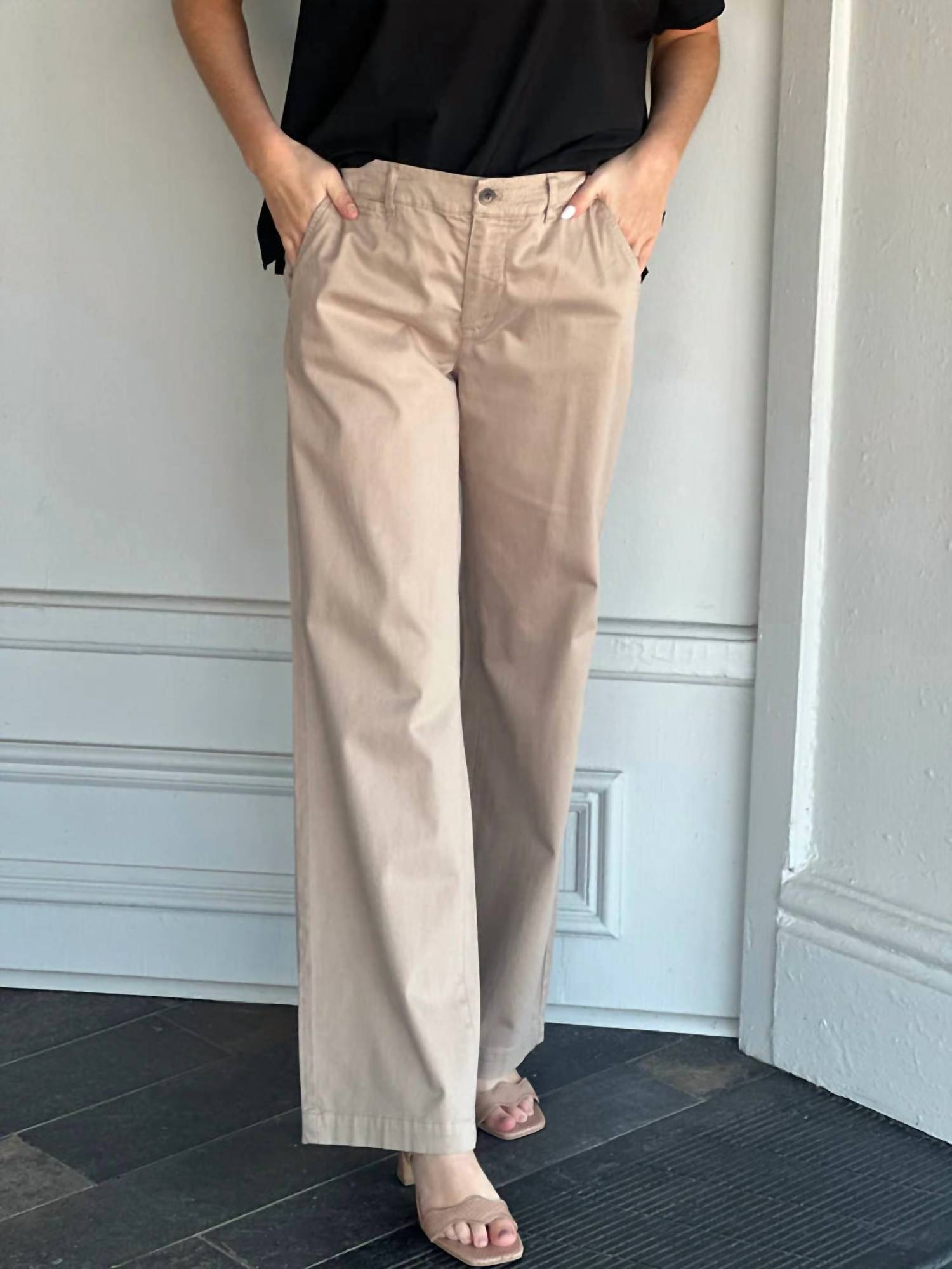 Dylan - Women's Modern Classic Pant - brown - clothing - cotton