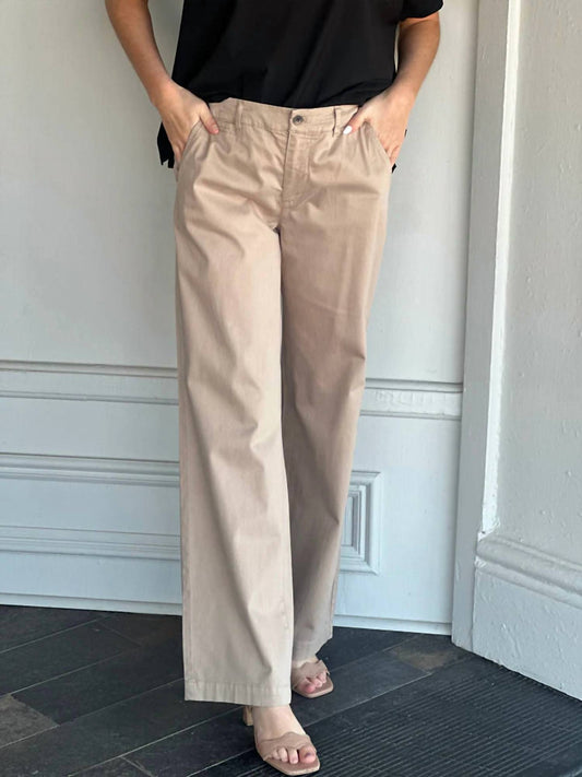 Dylan - Women's Modern Classic Pant - brown - clothing - cotton