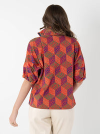 Emily Mccarthy - Poppy Collared Short Sleeve Top