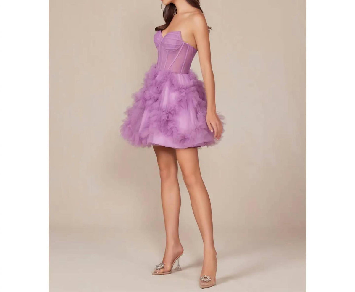 Nox Anabel - Indie Strapless Ruffle Homecoming Dress