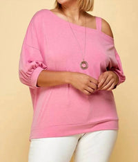 Another Love - Pretty One Shoulder Top - Plus