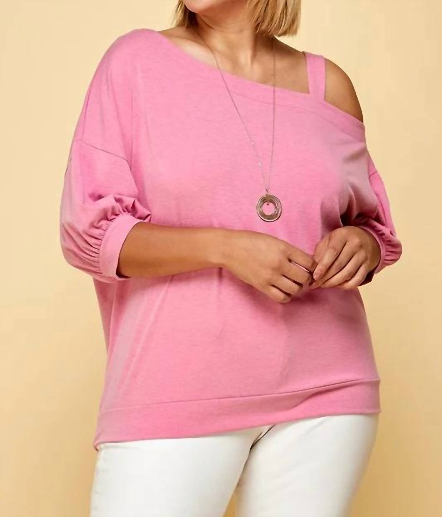 Another Love - Pretty One Shoulder Top - Plus