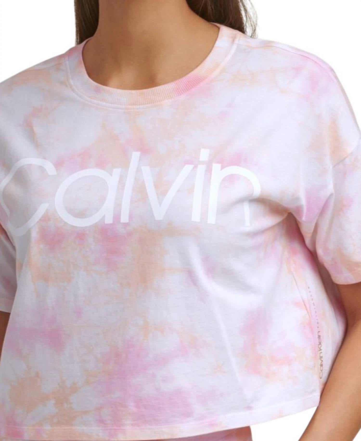 Calvin Klein - Performance Cropped Tie-dyed T-shirt