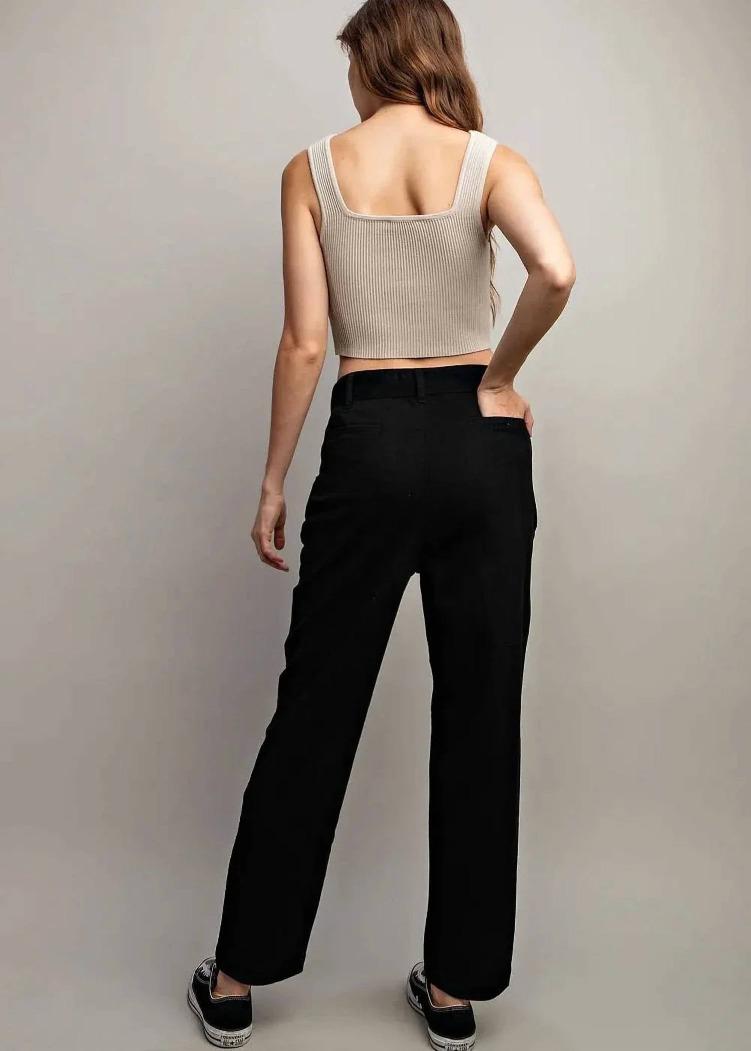 Ee:Some - Tie Waist Denim Pants