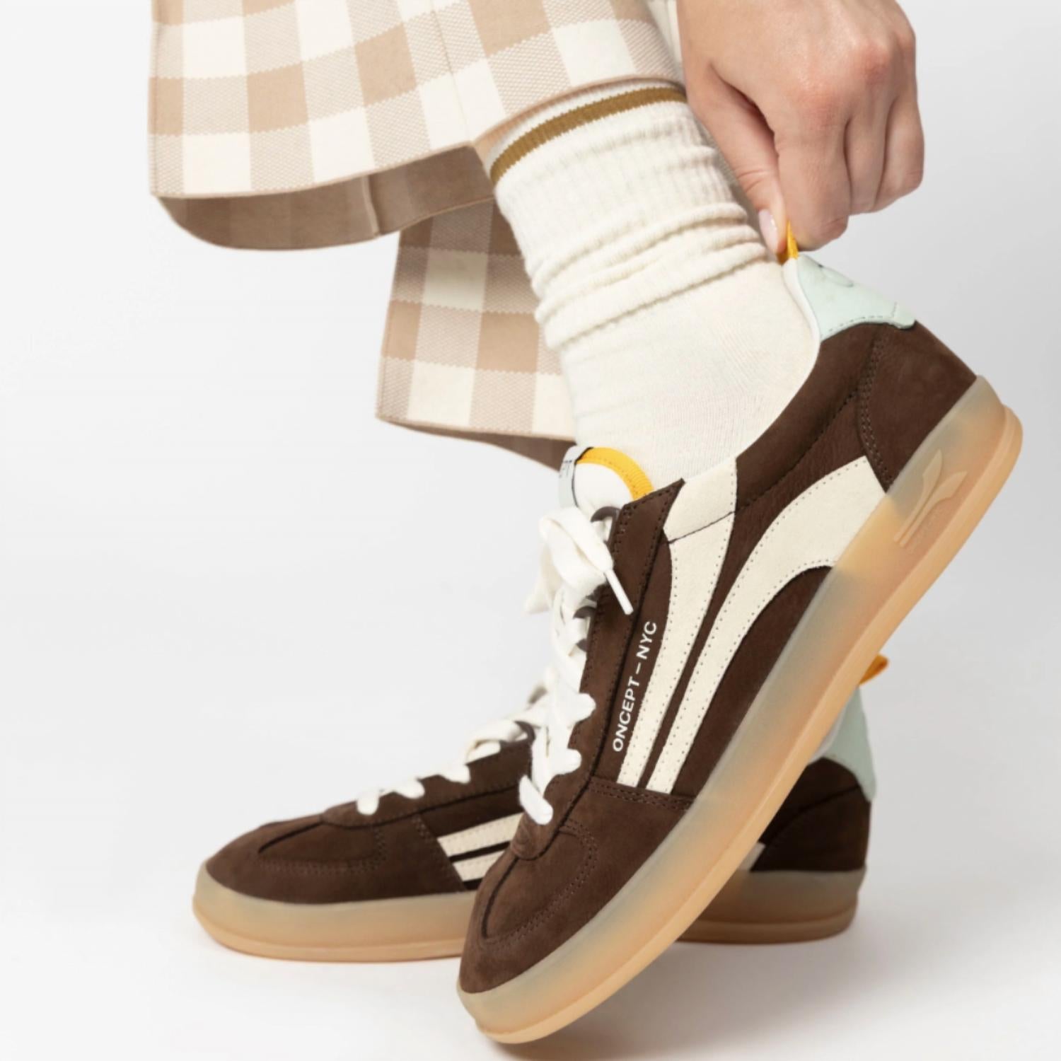 Oncept Women's Fez Hydro Suede Sneaker in espresso - women's sneaker - alternate view