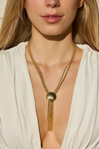 Adriana Pappas - Women's Scallop Shell Lariat Necklace