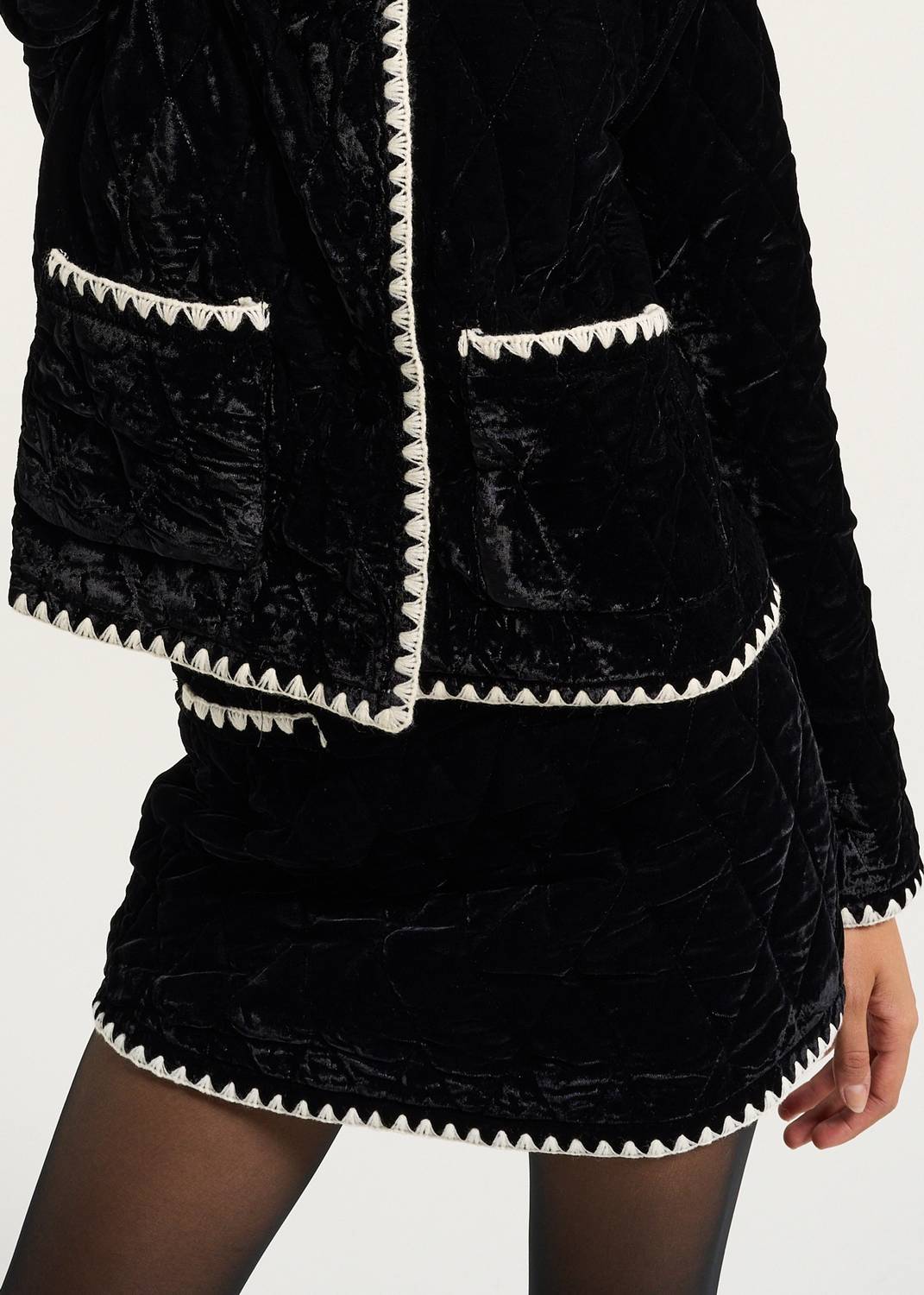 Moon River - Velvet Quilted Skirt