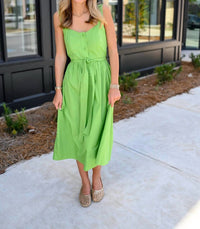 Jade - Classic Poplin Midi Dress