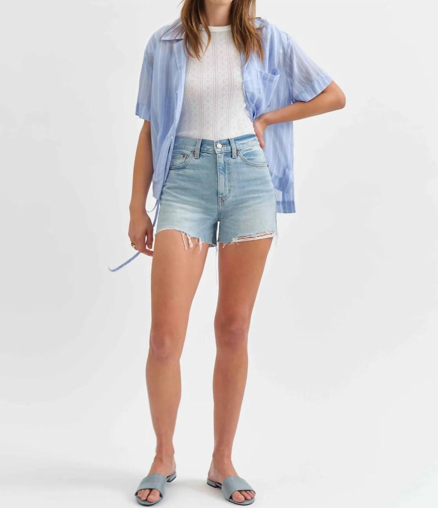 DAZE Troublemaker High Rise Short in ice cream vintage 1 - women's shorts - view 4