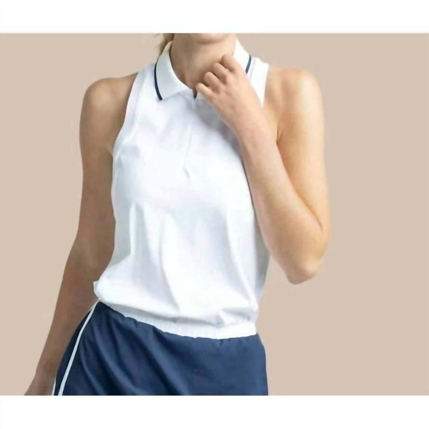 SOUTHERN TIDE Kristy Performance Tank in classic white - women's tank top