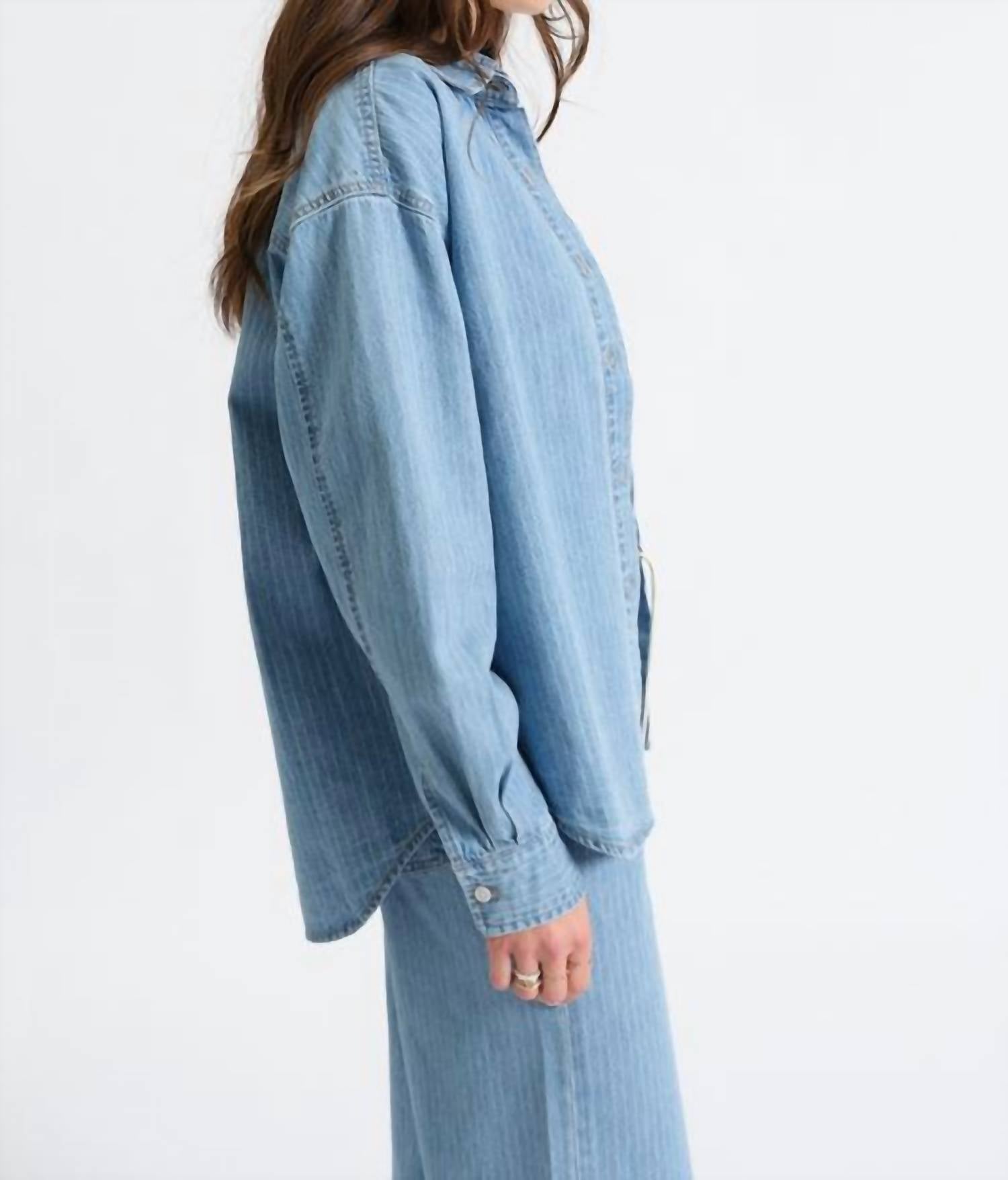 DAZE Haven Long Sleeve Shirt in whimsy 1 - women's shirt - detail view