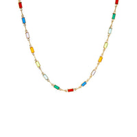 Marlyn Schiff - Women's Rainbow Baguette Necklace