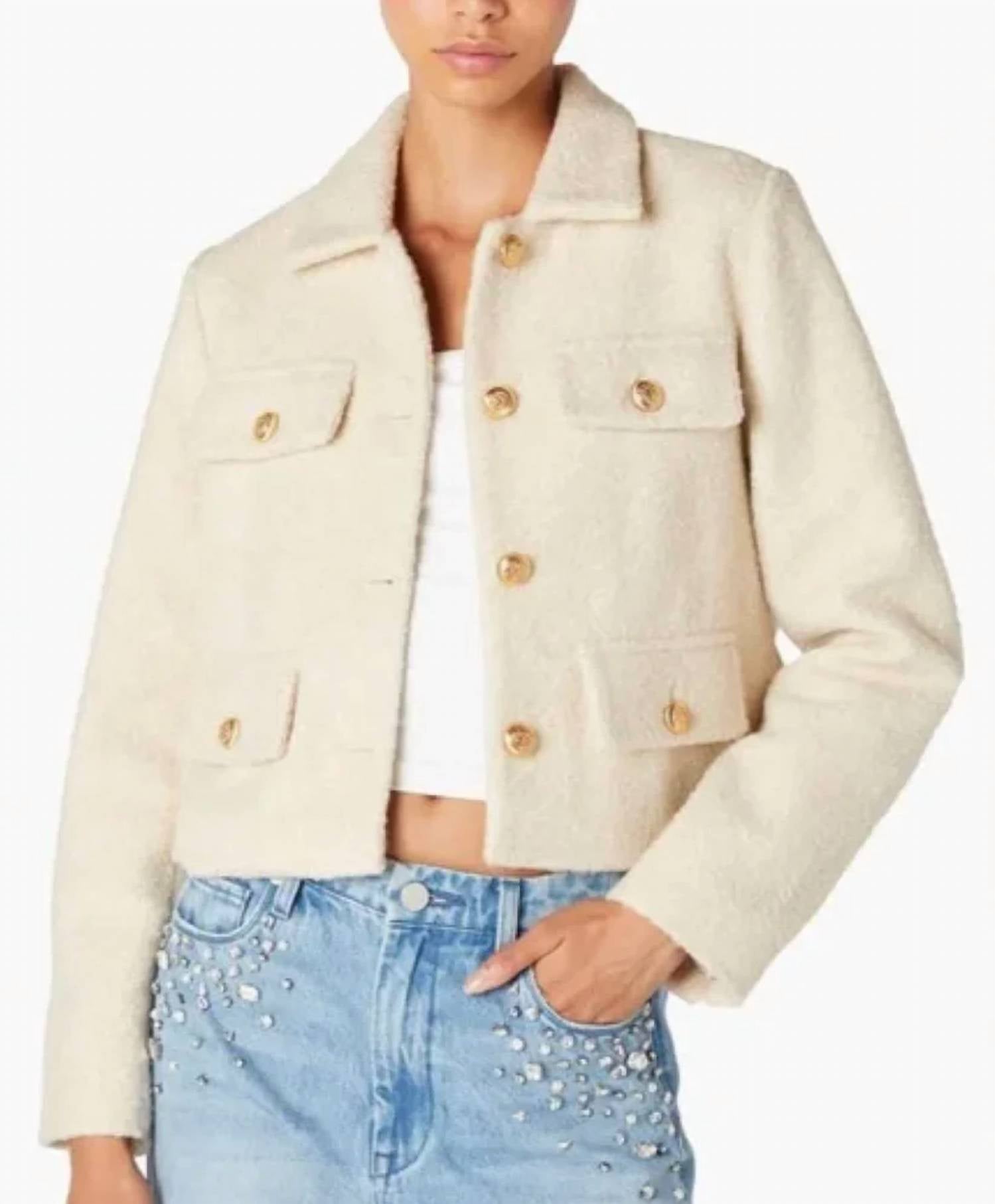 Blanknyc - Bouclé Crop Shacket