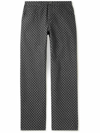 Balmain - Mini Monogram Jacquard Loose Denim Pants