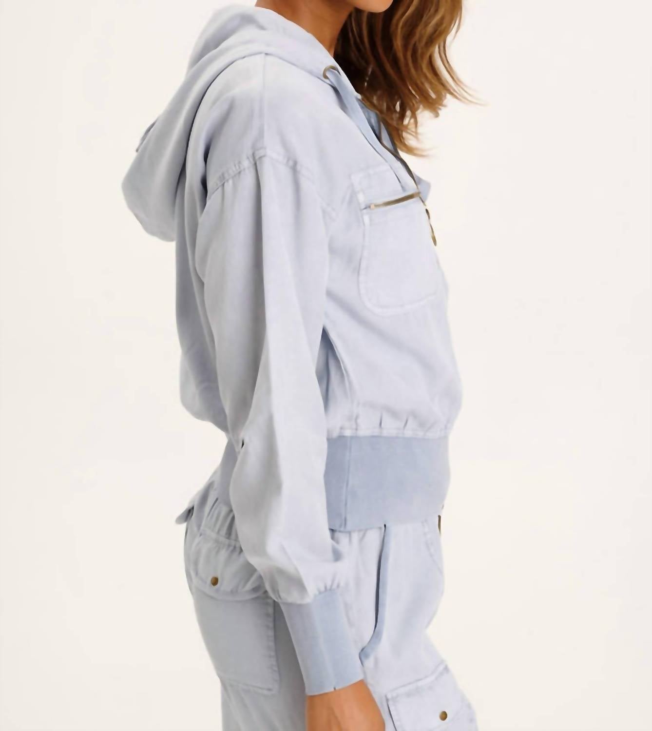 Xcvi - Karney Distressed Zip Bomber Jacket