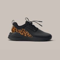 Clove Women's Classic Comfort Leather Sneakers in black leopard - women's sneaker