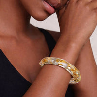 Gold & Honey - Women's Thin Lucite Bangle