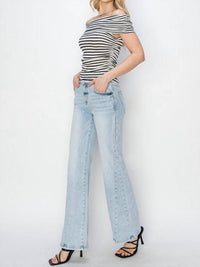 Risen - High Rise Ankle Straight Jeans