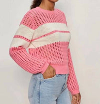 Sanctuary - Sporty Openwork Popover Sweater