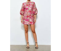 Ina Fashion - Jacquard Puff Mini Dress