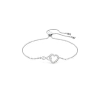 Swarovski - Women's Infinity Zirconia Hyperbola Heart Pendant Bracelet