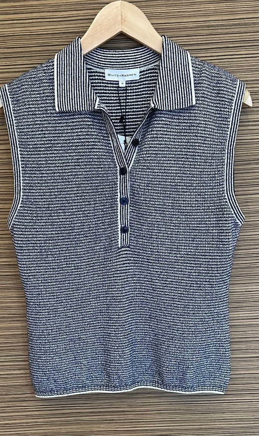 White + Warren - Sleeveless Polo Shirt