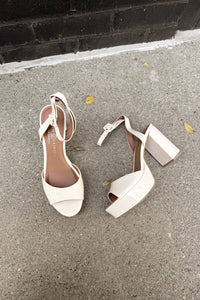 CHINESE LAUNDRY Women's Theresa Patent Platform Heel in bone - women's heels - alternate view