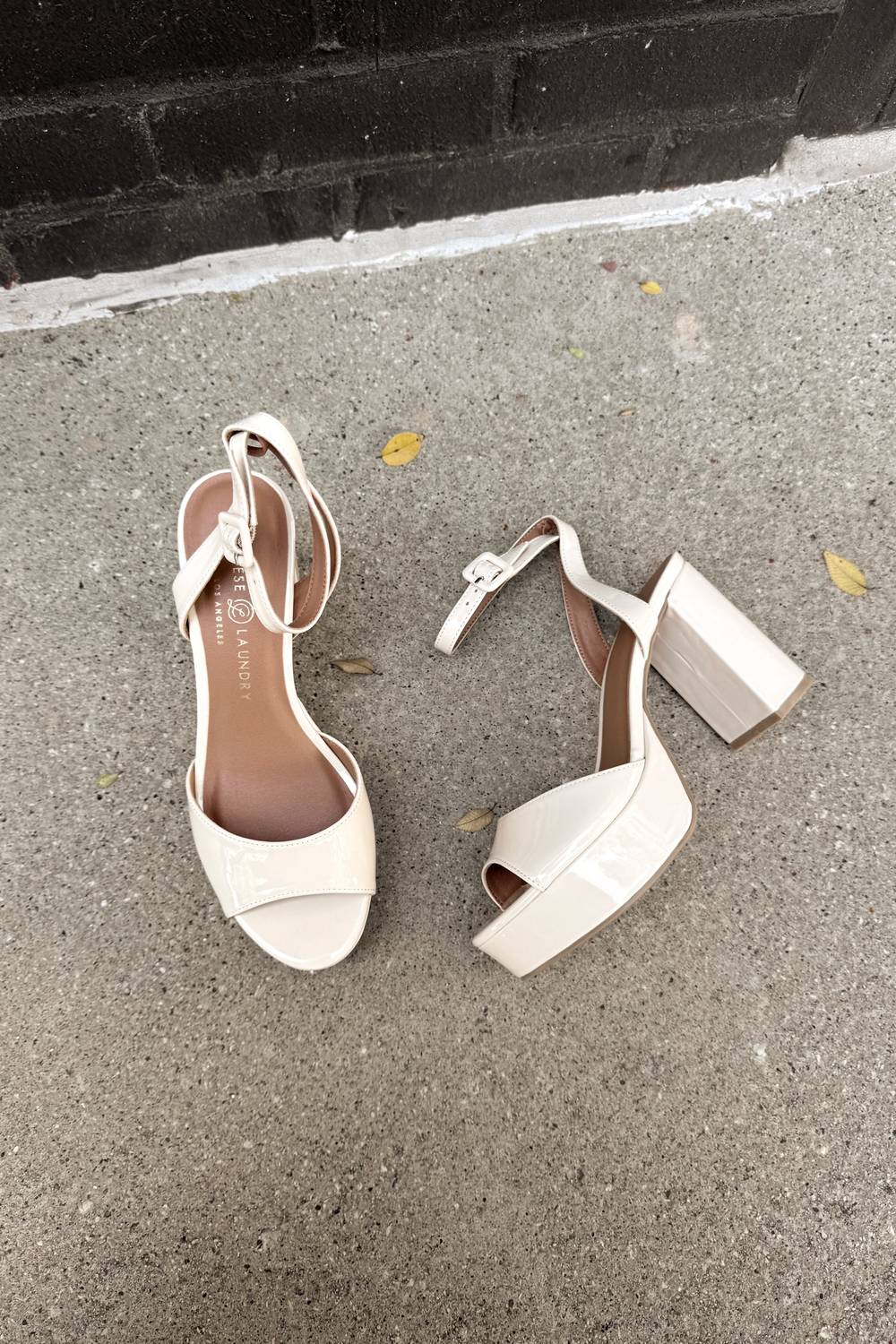 CHINESE LAUNDRY Women's Theresa Patent Platform Heel in bone - women's heels - alternate view