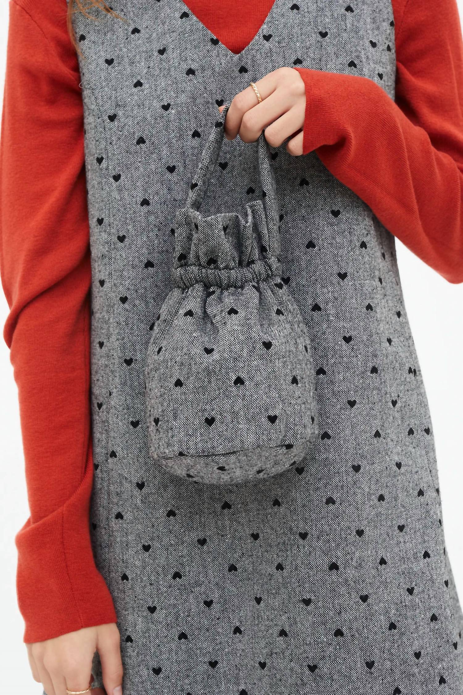 Compania Fantastica - Women's Tweed Love Bucket Bag