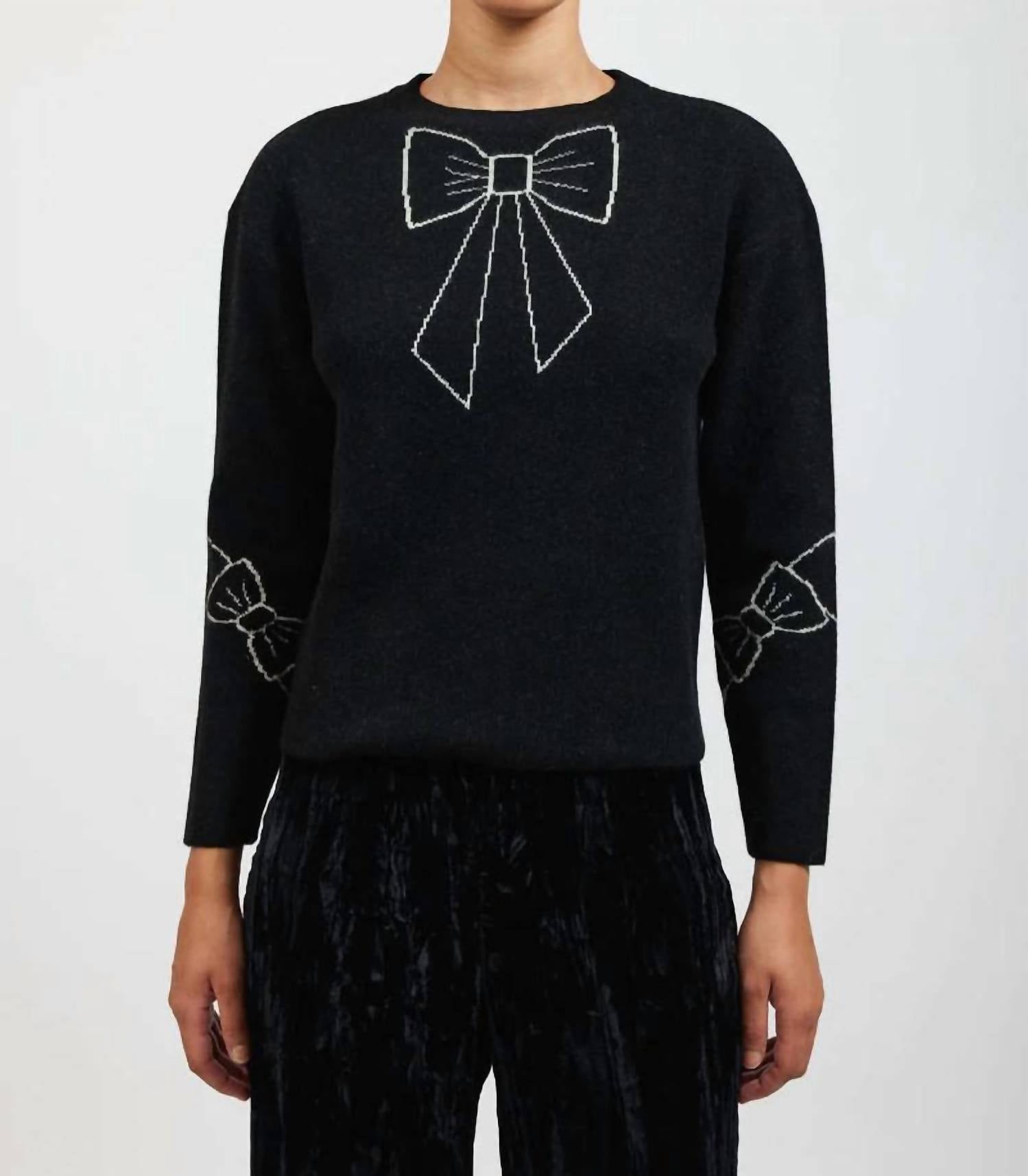 Batsheva - Bow Jacquard Sweater