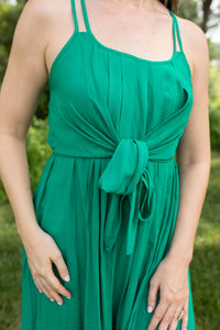 ELINGS Seaside Serenity Backless Maxi Dress in green - women's dress - alternate view