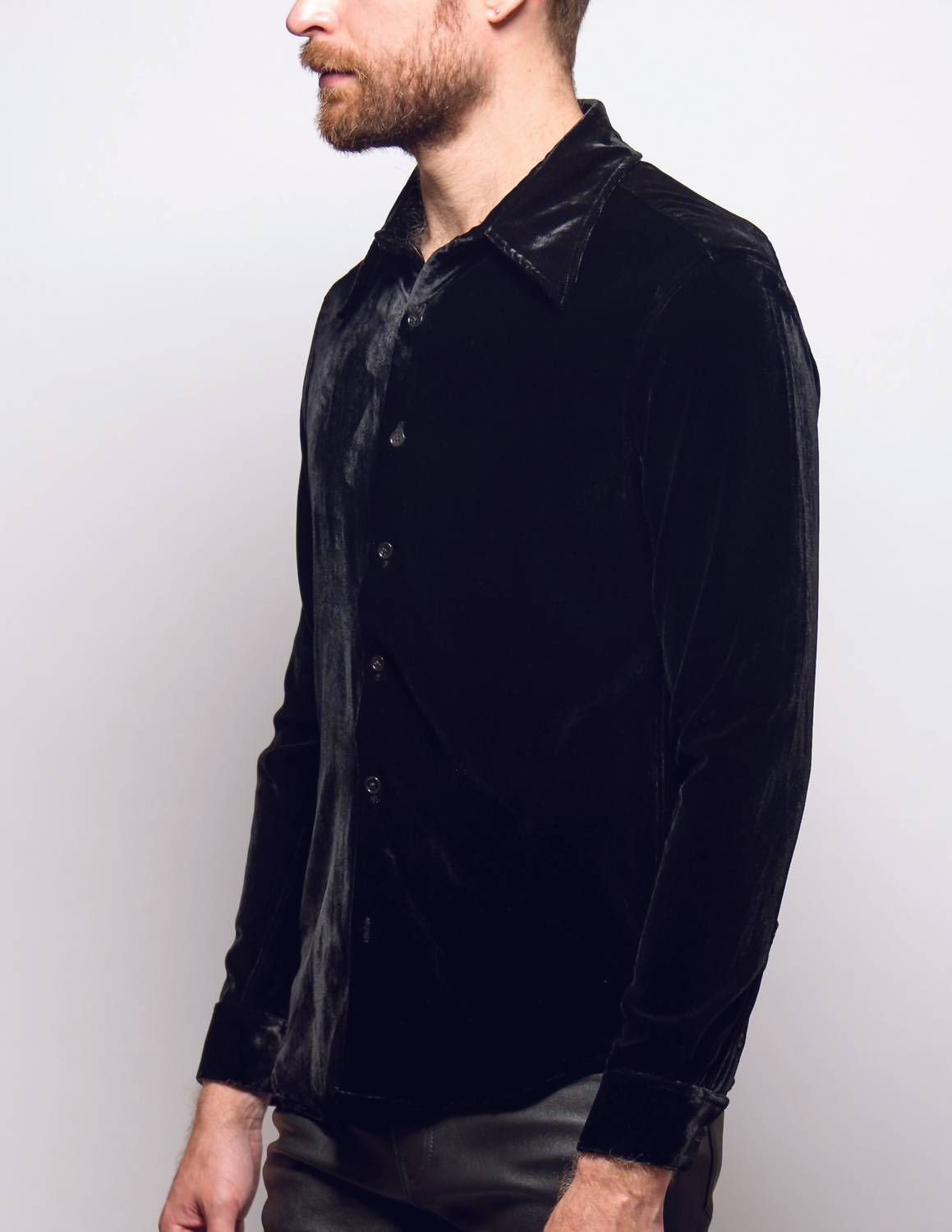 Monfrere - Cooper Slim-fit Velvet Shirt