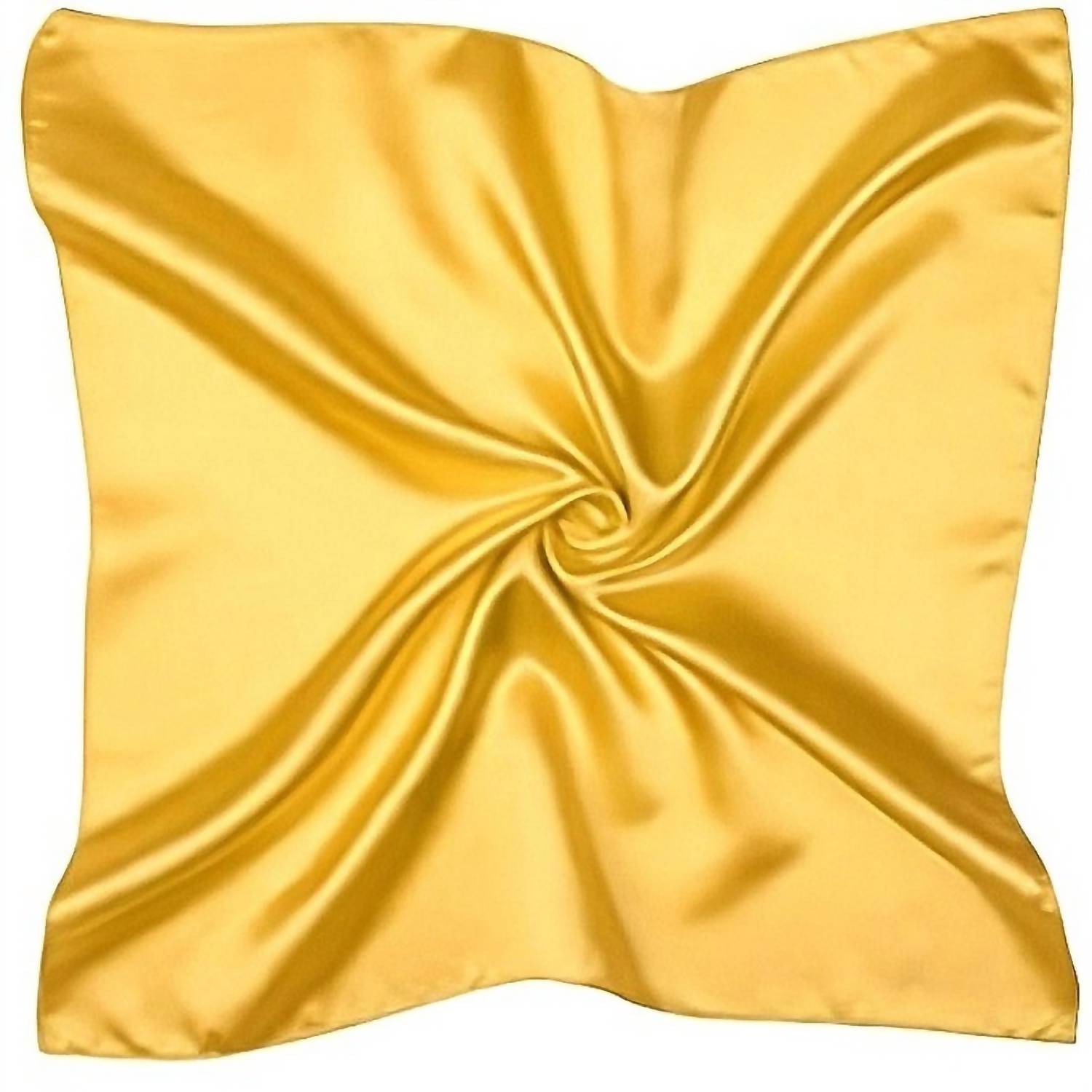 Diacly Women's Silky Satin Square Scarf in golden yellow - women's scarf