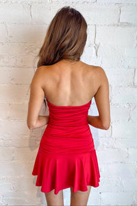 Cotton Candy LA Ma Cherie Dress in red - women's dress - detail view