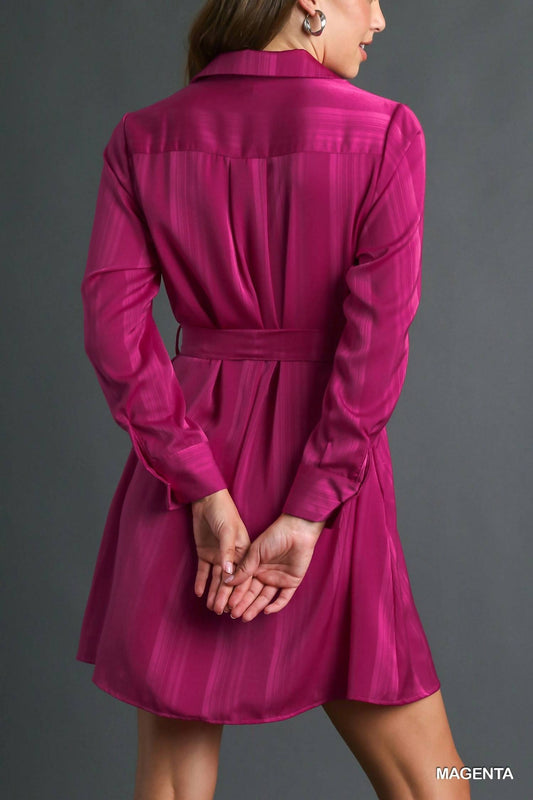 Umgee - Satin Shirt Dress