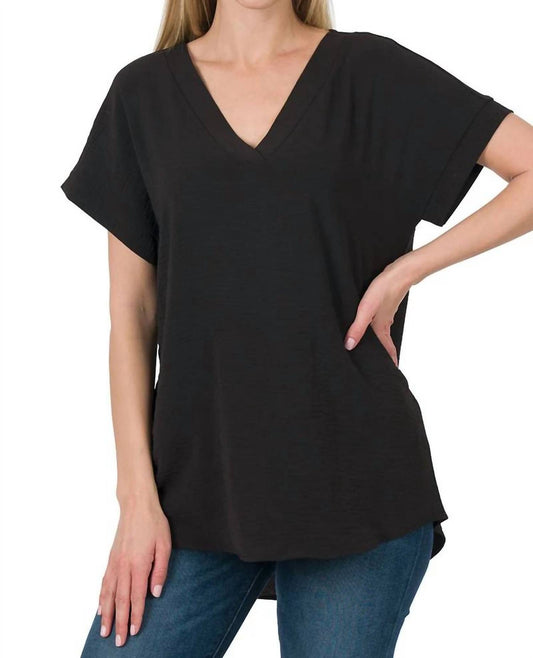 Zenana - V-Neck Blouse