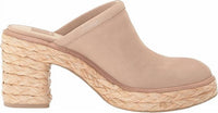 Dolce Vita Women's Camdin Raffia Espadrille Platform Clog in dune suede - women's shoe