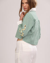 Las Sureñas - Poplin Striped Snake Top