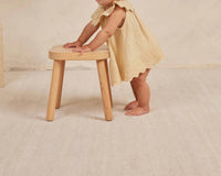 Quincy Mae Isla Dress in lemon - kids' dress - detail view