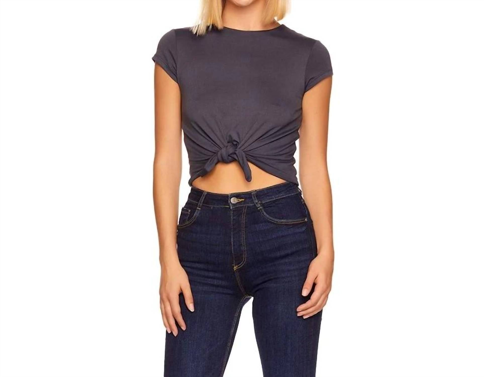 Susana Monaco - Knot Front Short Sleeve Tee