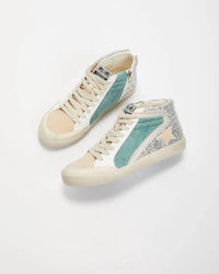 Miim - Women's Kyle Rubber Lace-up Glitter Leather Sneakers