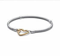 Pandora - Women's Moments Heart Closure Snake Chain Bracelet