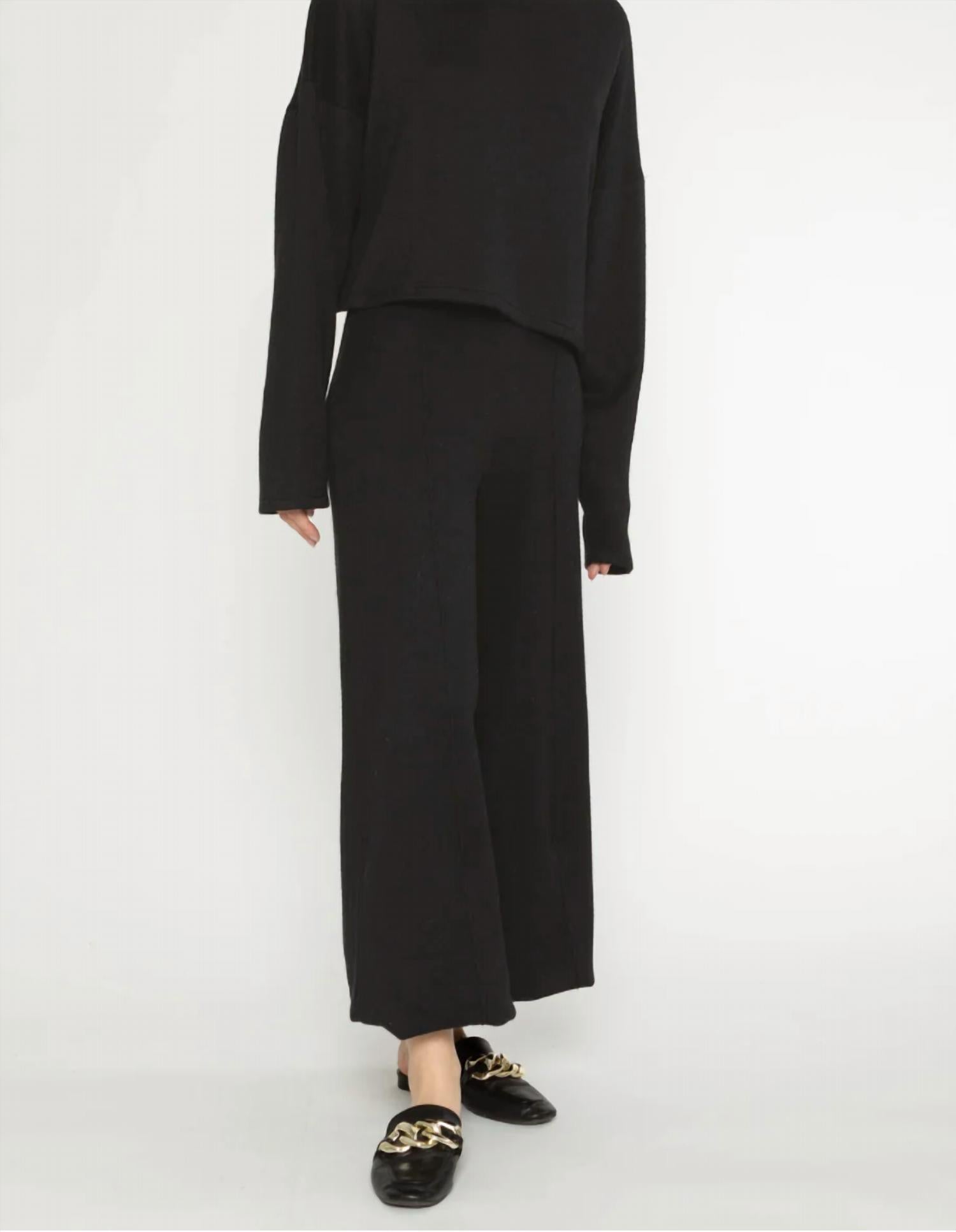 Ripley Rader - Women's Sweater Knit Wide Leg Pant Cropped